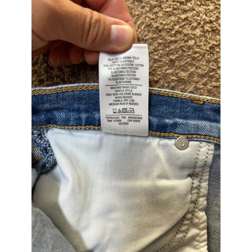 Hudson Gemma Cut Off Denim Shorts Distressed Frayed Hem Blue Womens Size 29